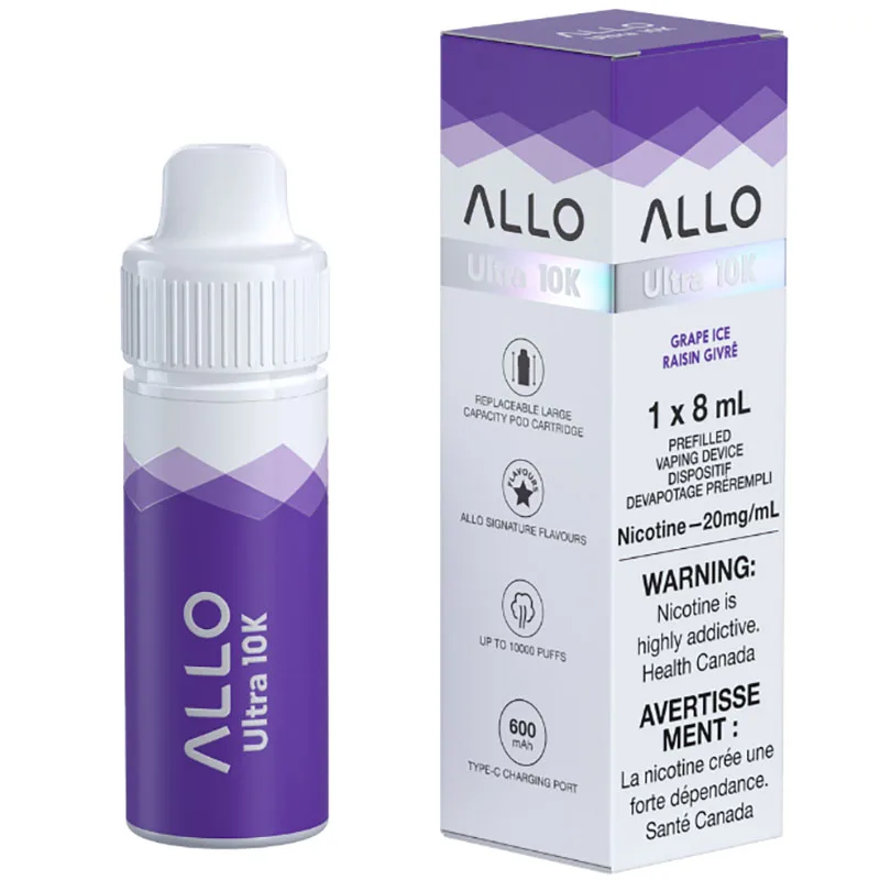 Buy Allo Ultra 10K Hybrid Disposable Kit: Grape Ice (8Ml)