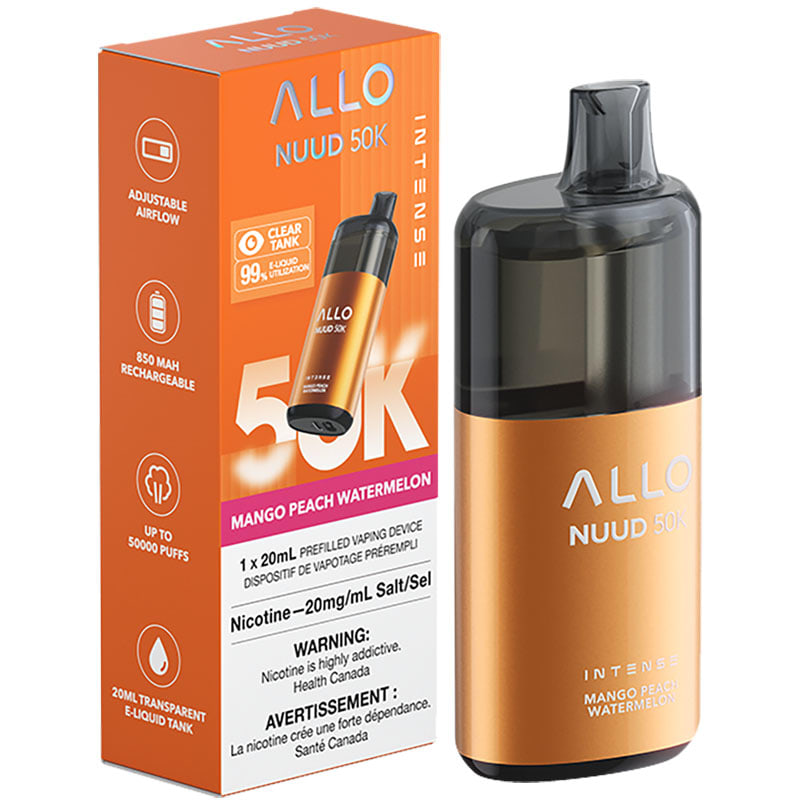 Buy Allo NUUD 50K Disposable Vape: Mango Peach Watermelon (20mL)