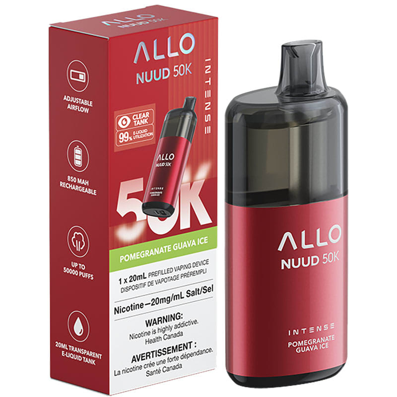 Buy Allo NUUD 50K Disposable Vape: Pomegranate Guava Ice (20mL)