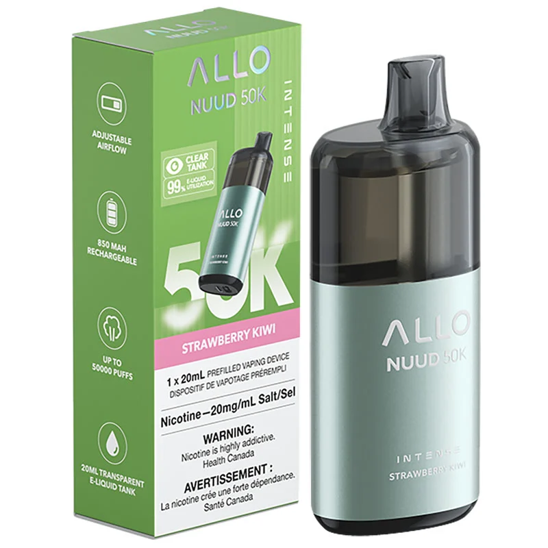 Buy Allo NUUD 50K Disposable Vape: Strawberry Kiwi (20mL)
