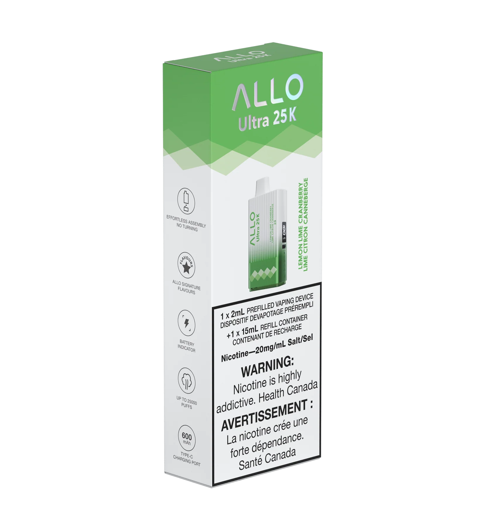 Buy Allo Ultra 25K Lemon Lime Cranberry - Image 2